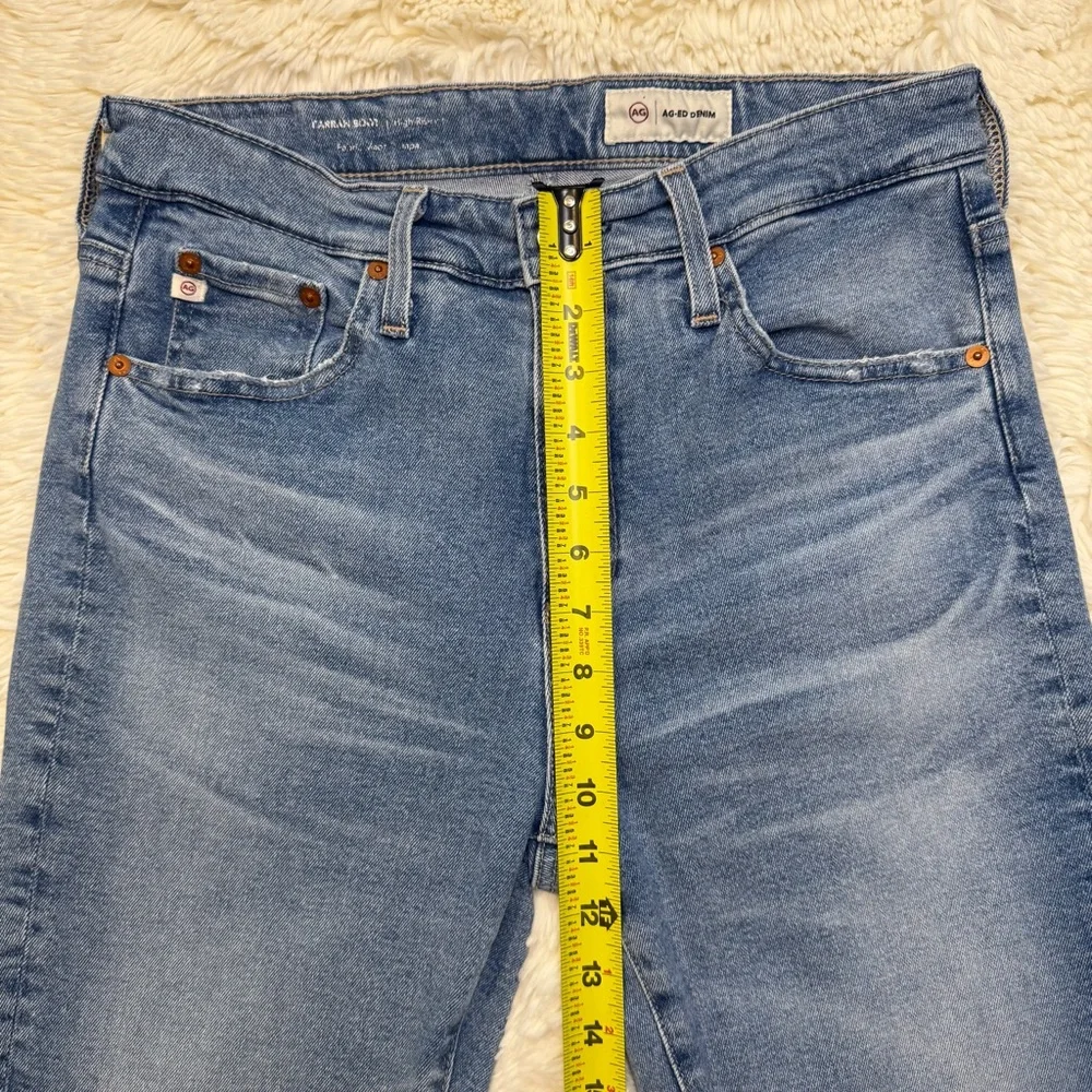 AG Adriano Goldschmied Light Wash Bootcut Jeans w/ Raw Hem